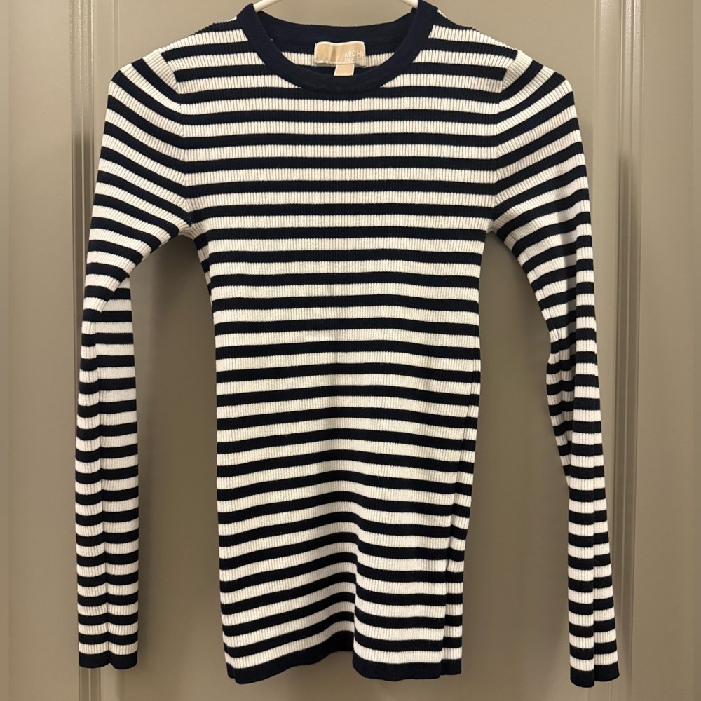 MICHAEL Michael Kors Navy and White Sweater